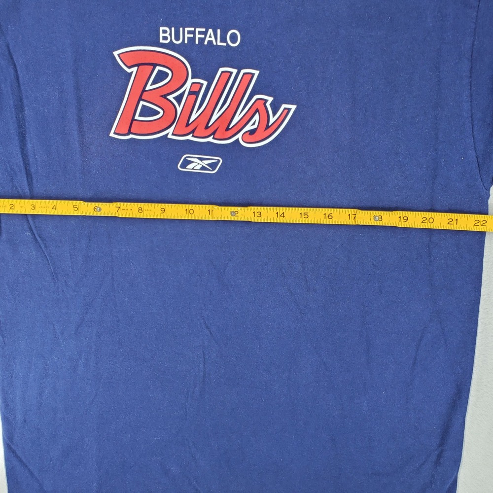 Reebok T-Shirt Mens L Blue Buffalo Bills NFL Graphic Tee Vintage Short Sleeve - Picture 4 of 5